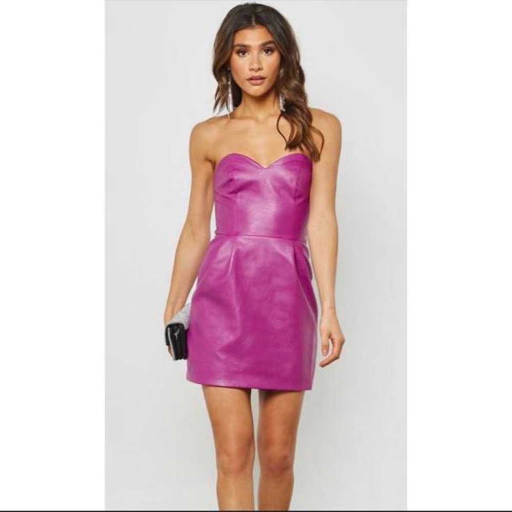 Never worn! Top shop leather dress